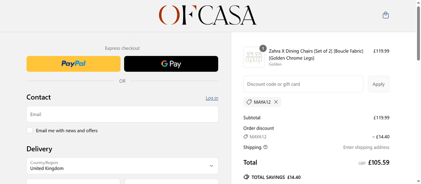 25% Off Discount at Ofcasa Furniture - Claim Your Discount